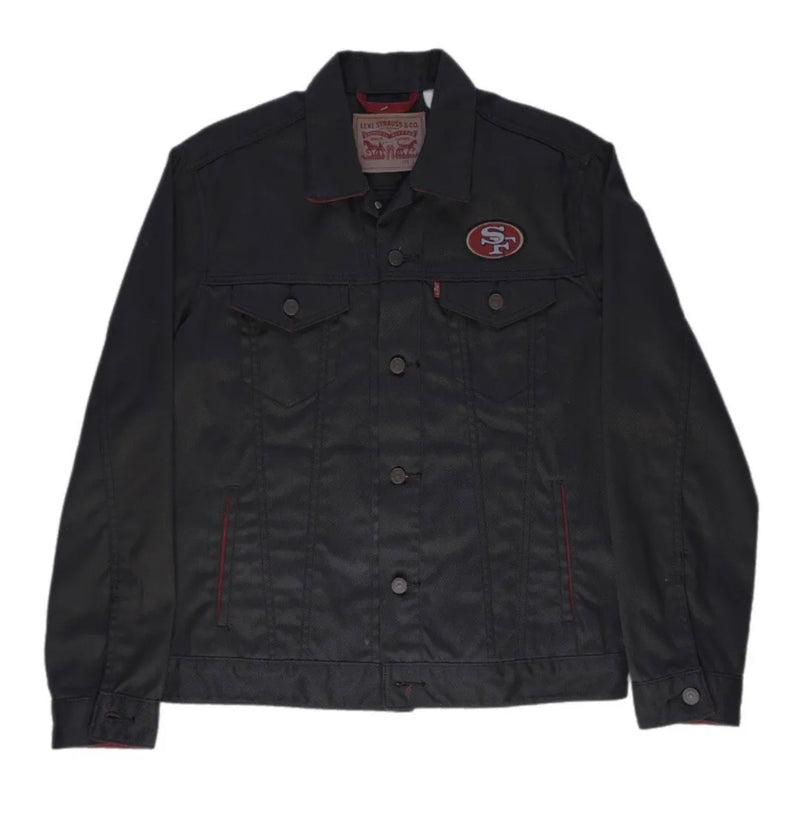 Levis x San Francisco 49ers Black Denim Jacket NFL Mens.